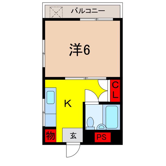 シャトーラトゥール(1LDK/4階)の間取り写真