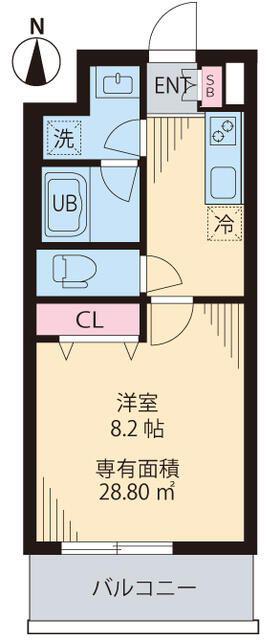レコルト ヴィル高円寺(1K/3階)の間取り写真