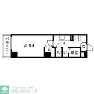 フォーシーズンズ八柱(1K/9階)の間取り写真