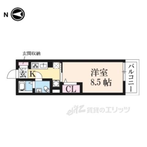 フュルネ(1K/2階)の間取り写真
