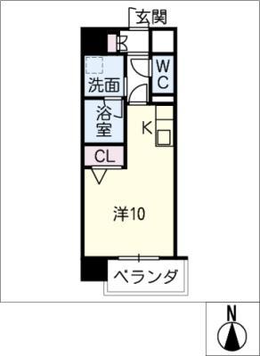 MIO・ASTER(ワンルーム/5階)の間取り写真