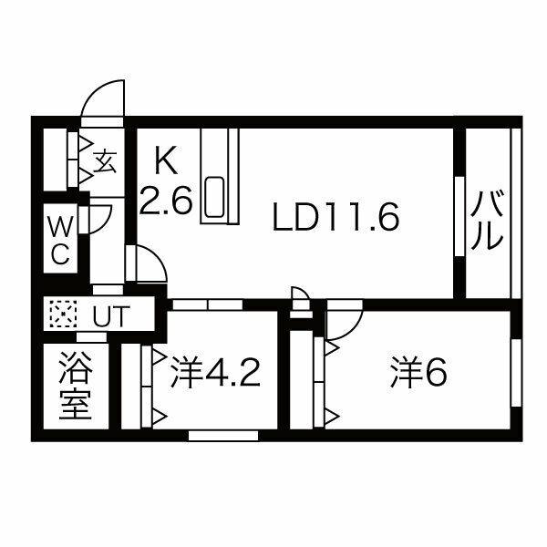 AO AKUA N35(2LDK/5階)の間取り写真
