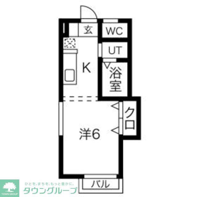清和ハイム(ワンルーム/2階)の間取り写真