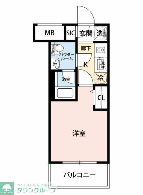 マイナビSTAY鶴見市場(1K/3階)の間取り写真