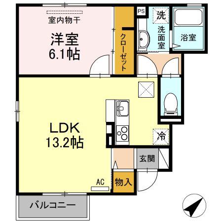 アルページュ(1LDK/1階)の間取り写真