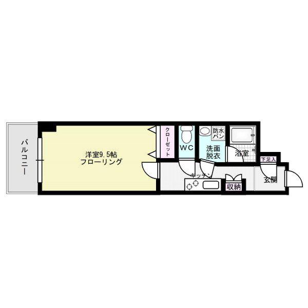 モンレーヴ宮前(1K/2階)の間取り写真