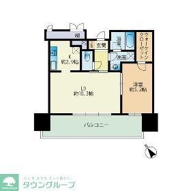 RJRプレシア天神サウス(1LDK/4階)の間取り写真