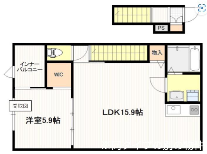 ボン・クレー和木(1SLDK/2階)の間取り写真