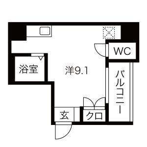 グレイス名駅北(ワンルーム/7階)の間取り写真