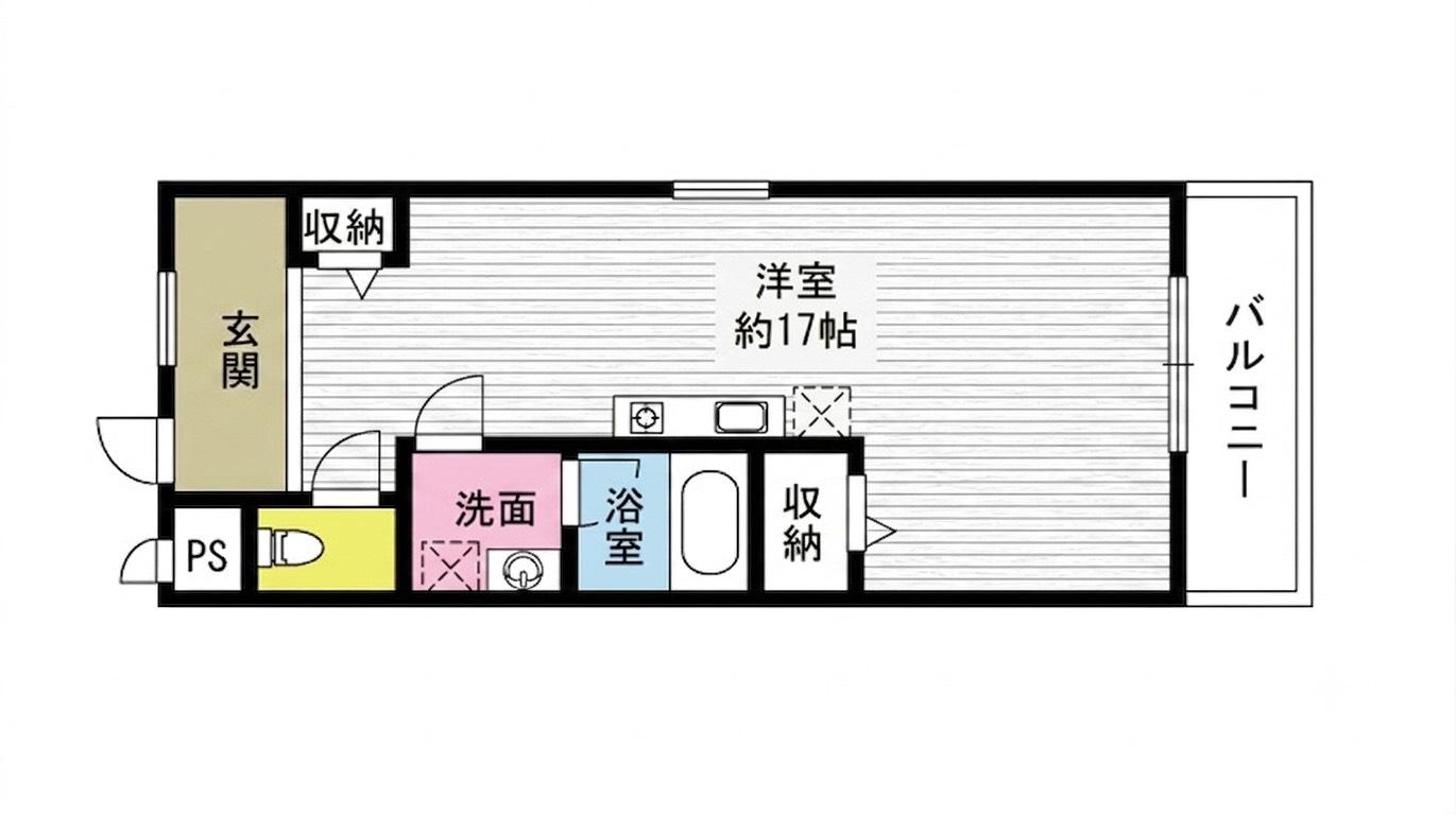 REGINA賀来(ワンルーム/1階)の間取り写真