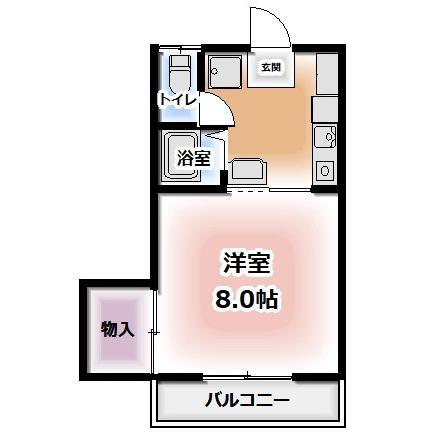 リエール荒川(1K/3階)の間取り写真