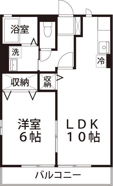 ファミールコートA(1LDK/1階)の間取り写真