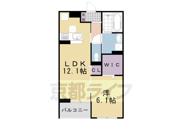 ニュー.リーヴァ25(1LDK/1階)の間取り写真
