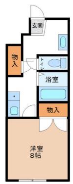 HTハイツ(1K/1階)の間取り写真