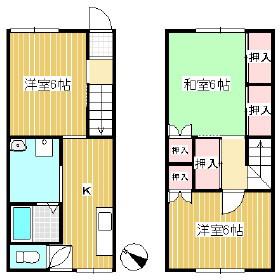 ピュアハイツくるみ(3K/1階)の間取り写真