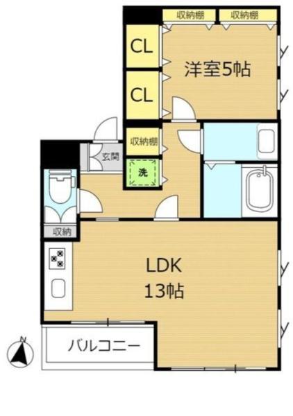 ラヴニール目白(1LDK/2階)の間取り写真