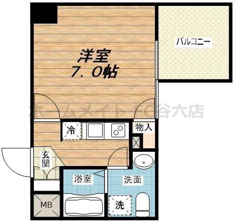 GRAVIS城東中央(1K/5階)の間取り写真