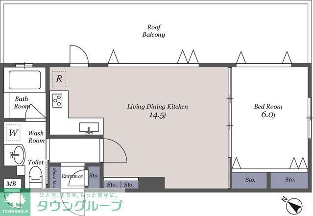 ドゥーエ代々木(1LDK/6階)の間取り写真