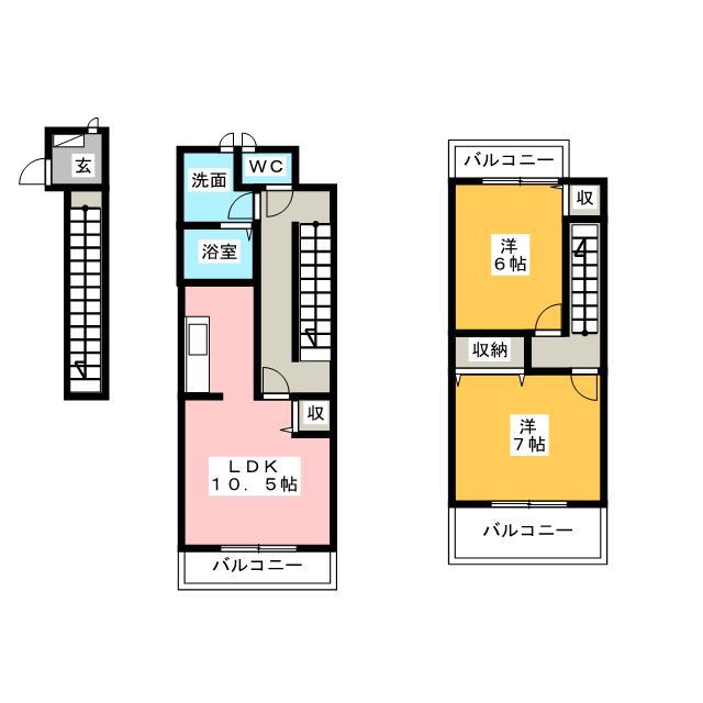 ベルテクス・グラン(2LDK/2階)の間取り写真