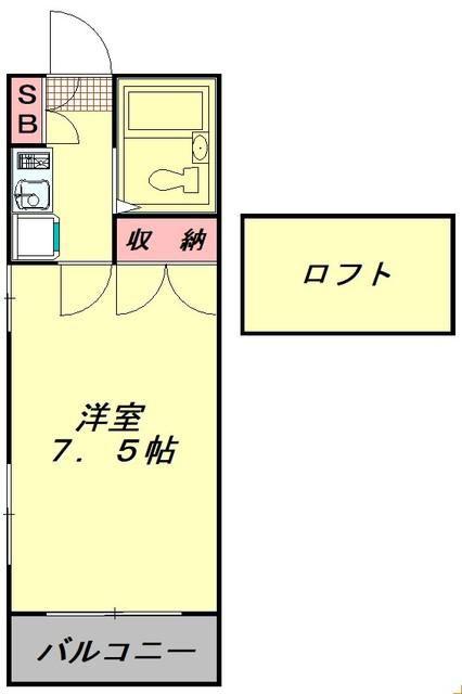 ハイツ幹(1K/1階)の間取り写真