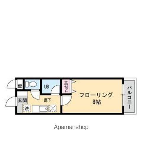グランパさかき(1K/2階)の間取り写真