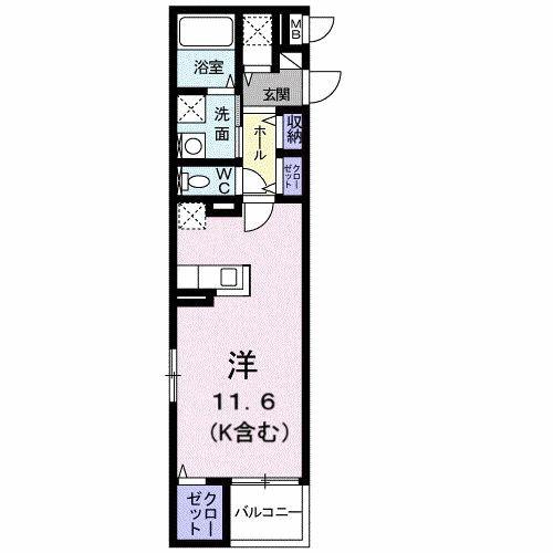 グラン レジデンス(ワンルーム/4階)の間取り写真