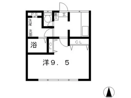 コーポ柴田(1K/2階)の間取り写真