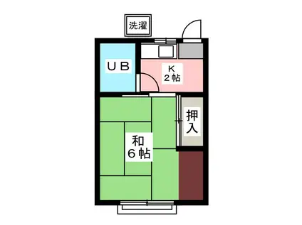 いづみ荘(1K/2階)の間取り写真