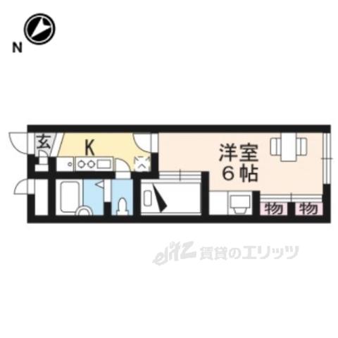 レオパレスレークサイド岡本(1K/1階)の間取り写真