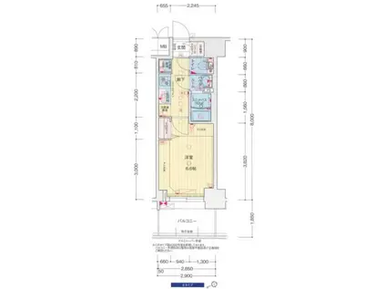 プレサンス ハーバーランド アンド・シー(1K/11階)の間取り写真