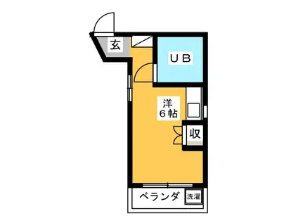 岡出ビル(ワンルーム/4階)の間取り写真