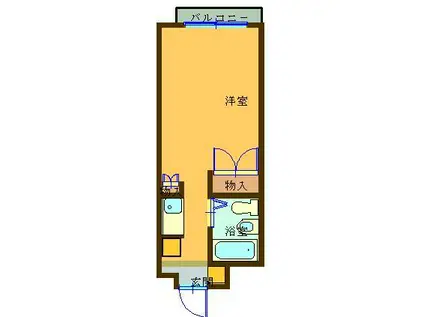 メゾンシブキ上柴(ワンルーム/1階)の間取り写真