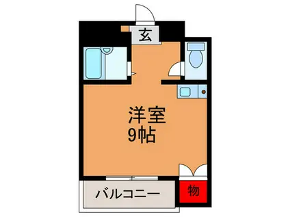 マンション和楽(ワンルーム/3階)の間取り写真
