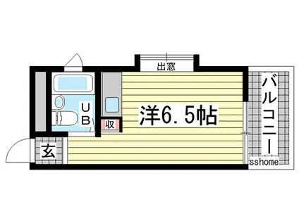 パラツィーナ夙川東(ワンルーム/5階)の間取り写真