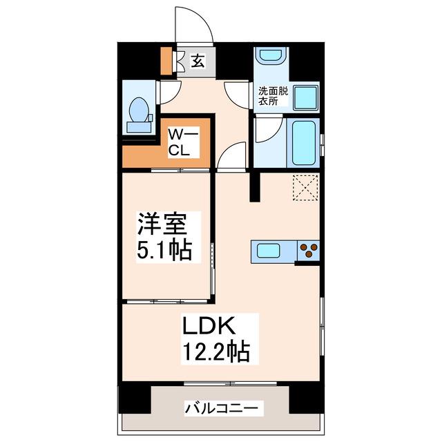 キャナルアーク(1LDK/5階)の間取り写真