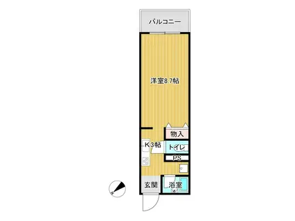 インター御坊ハイツウエヒラ(1K/2階)の間取り写真