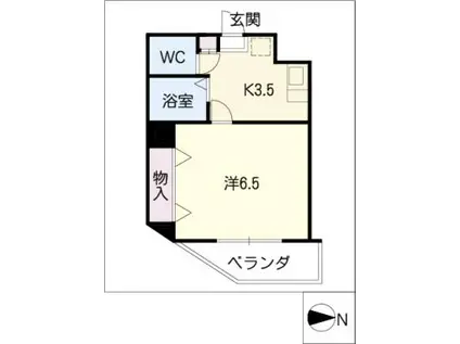 MA・MAISON丸賀(1K/6階)の間取り写真