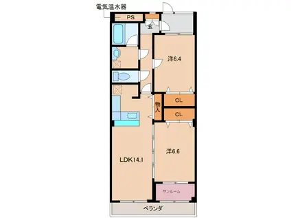 さくらいマンション青島(2LDK/1階)の間取り写真