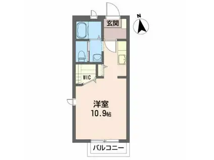 シャーメゾンさくら通B(ワンルーム/2階)の間取り写真