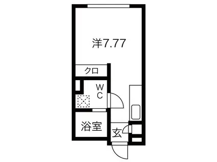 ASTILE 三軒茶屋Ⅲ(ワンルーム/3階)の間取り写真