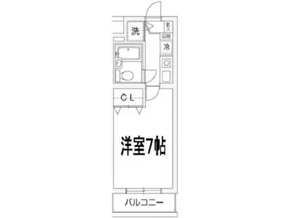 ティアレ宮崎台(1K/2階)の間取り写真