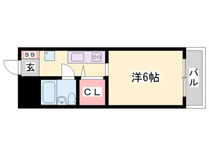 KI3ビル(1K/3階)の間取り写真