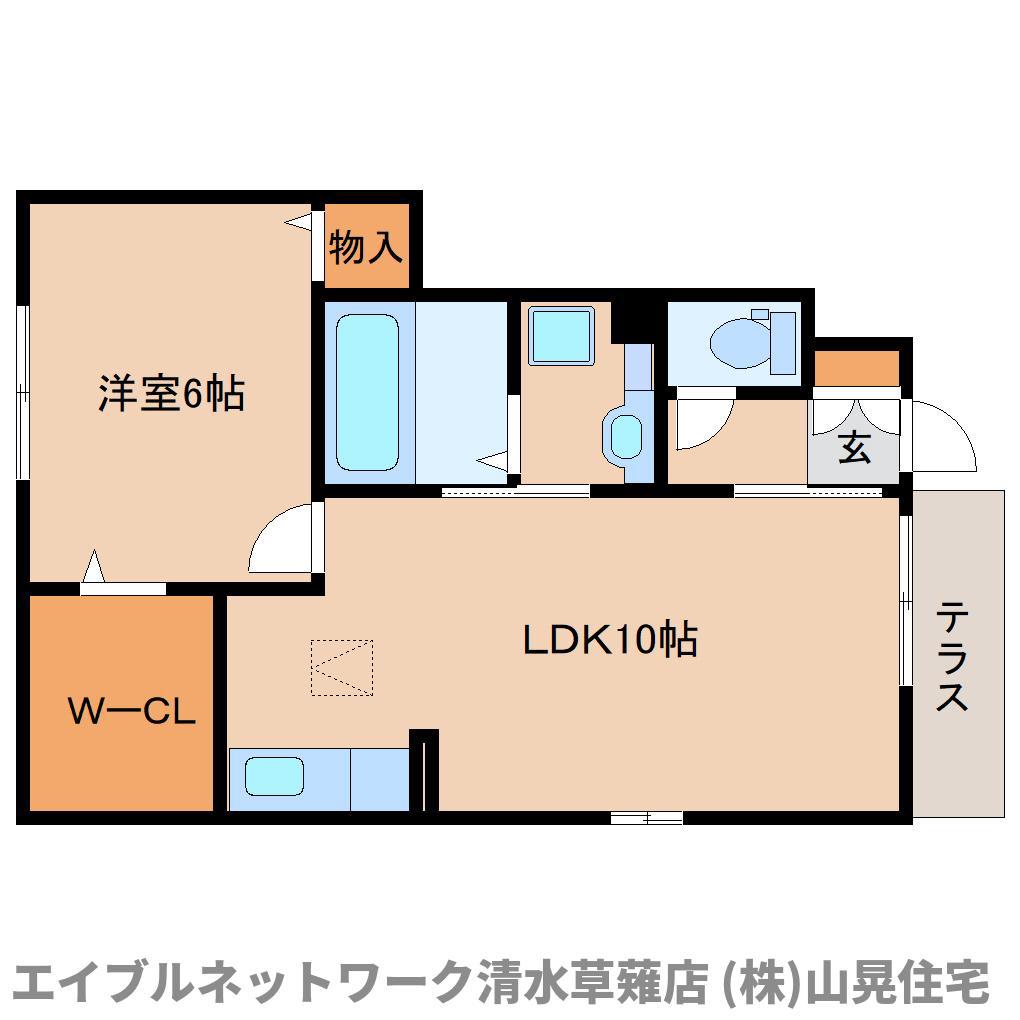FAIRY(1LDK/1階)の間取り写真