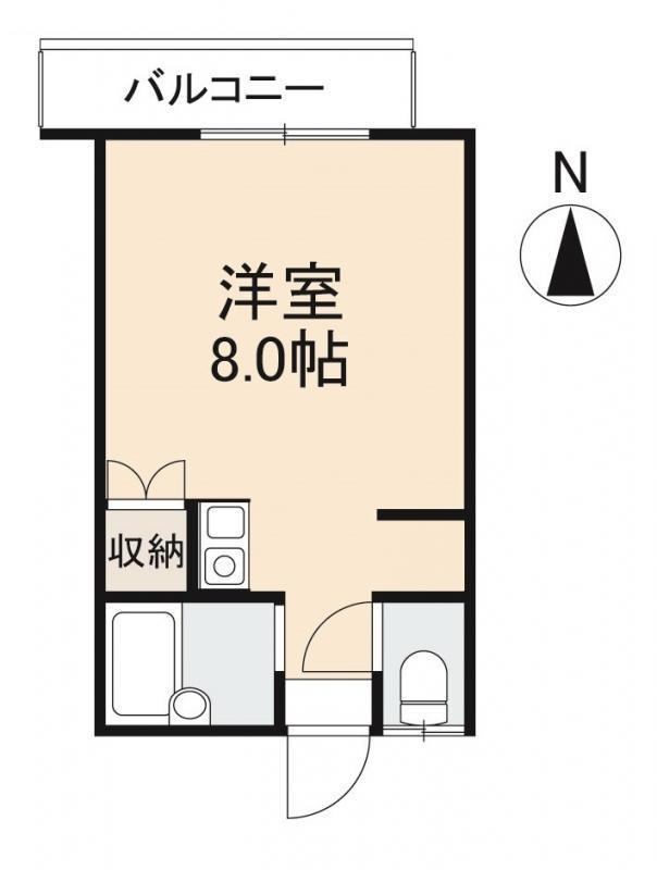 Sコート西宝町B棟(ワンルーム/2階)の間取り写真