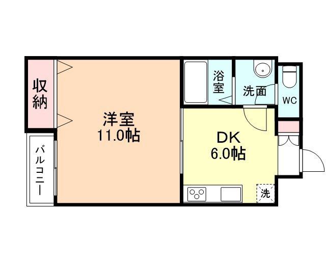 NOISETTE(1DK/3階)の間取り写真