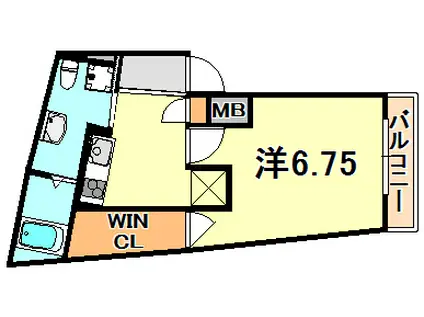 THE CITY 塩屋(1K/1階)の間取り写真