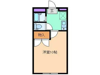 グランアクシス(1K/1階)の間取り写真