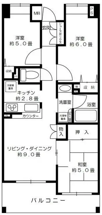 サクセス西高島平 6階階 間取り