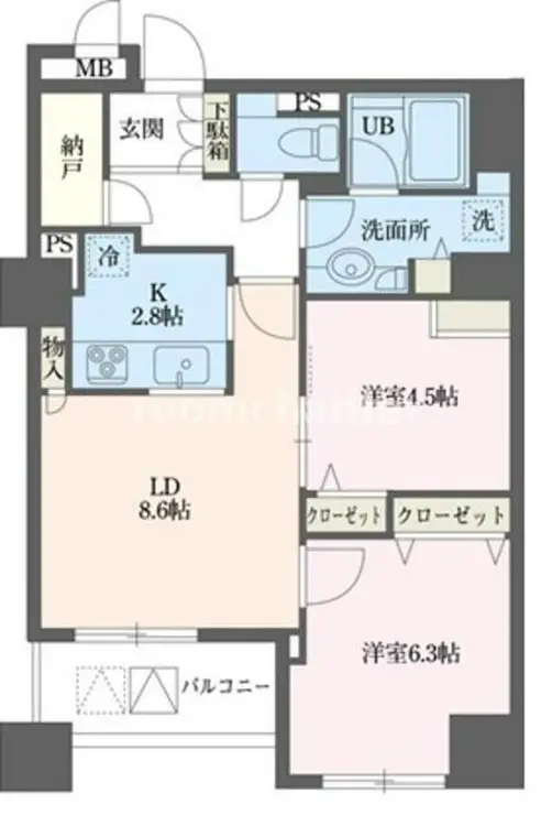 ドゥーエ横浜駅前 9階階 間取り