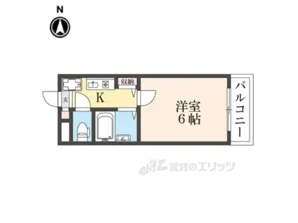 新大宮シティ・パル(1K/4階)の間取り写真